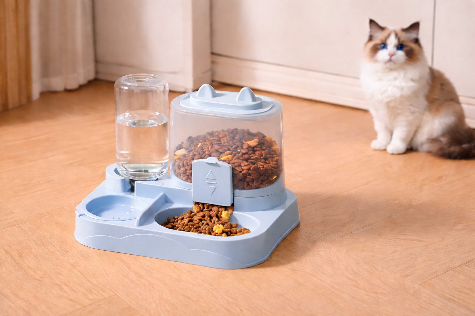 🍽️ Distributeur Automatique de Nourriture ; Fontaine à Eau – Confort Quotidien pour Petit Félin